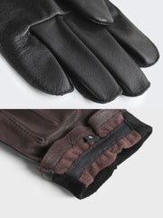 Riderレトロ牛革&鹿革ライディンググローブの正面画像