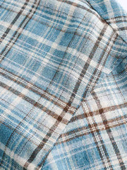 チェック柄 フリンジ裾シャツ