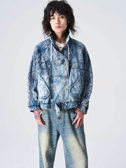 ウォッシュ加工 デニムジャケット