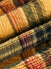 パッチワークチェックシャツジャケット