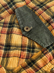 パッチワークチェックシャツジャケット