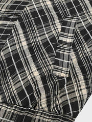 チェック柄襟コンビジャケット