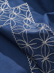 刺し子稲妻オープンカラーシャツ