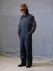 抜染デニムオーバーオール