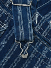 抜染デニムオーバーオール