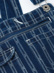 抜染デニムオーバーオール