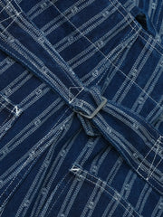 抜染デニムオーバーオール