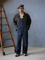 抜染デニムオーバーオール