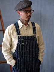 抜染デニムオーバーオール