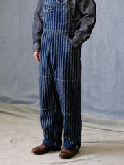 抜染デニムオーバーオール