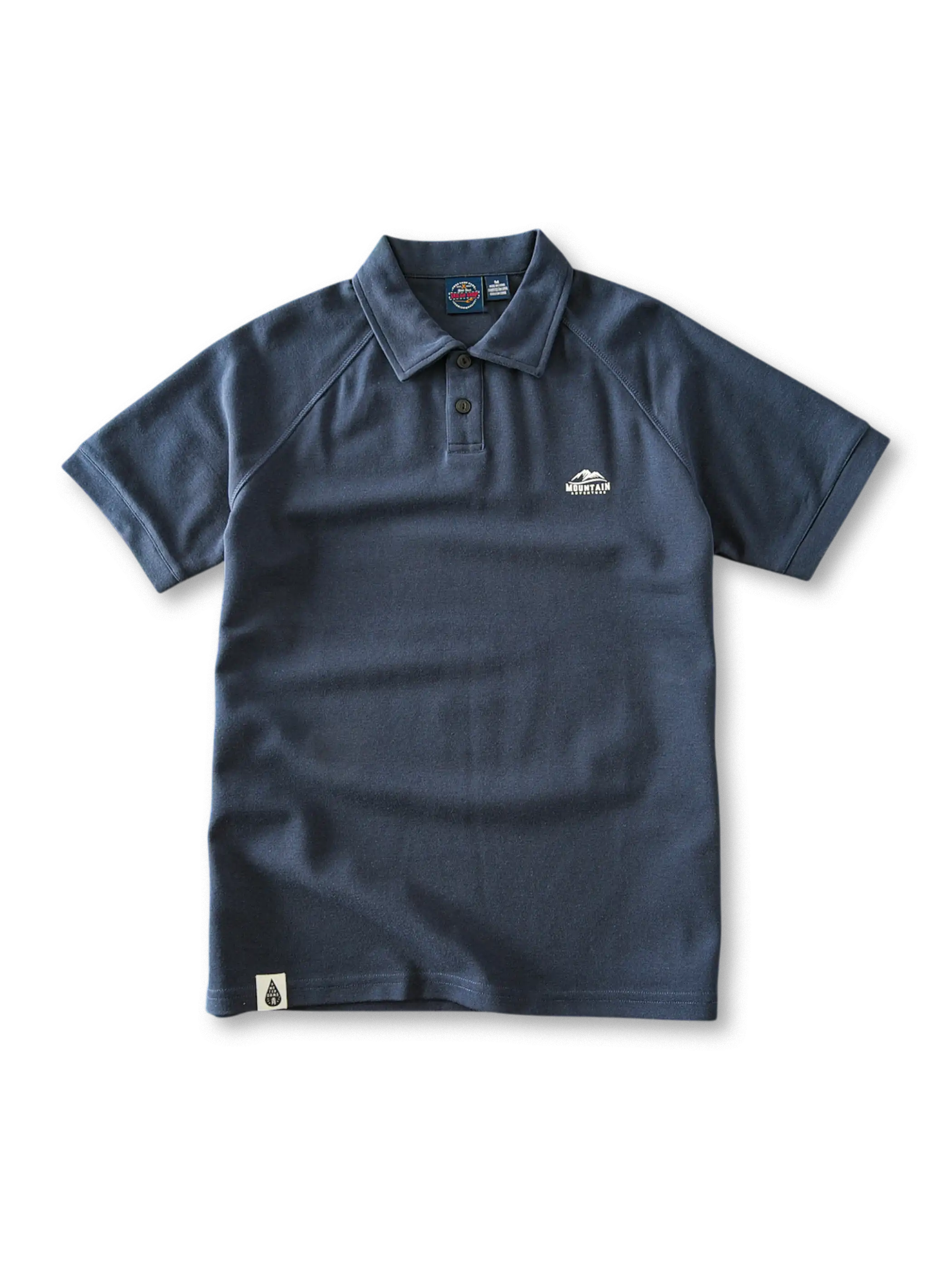 シルキー仕上げピケポロシャツ ネイビー