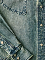 シルバースナップ ウエスタンデニムシャツ