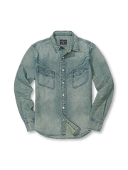 シルバースナップ ウエスタンデニムシャツ