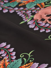 スカルフローラル アロハシャツ