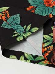 スカルフローラル アロハシャツ