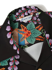 スカルフローラル アロハシャツ