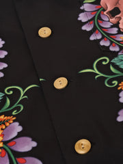 スカルフローラル アロハシャツ