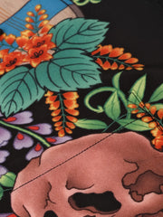 スカルフローラル アロハシャツ