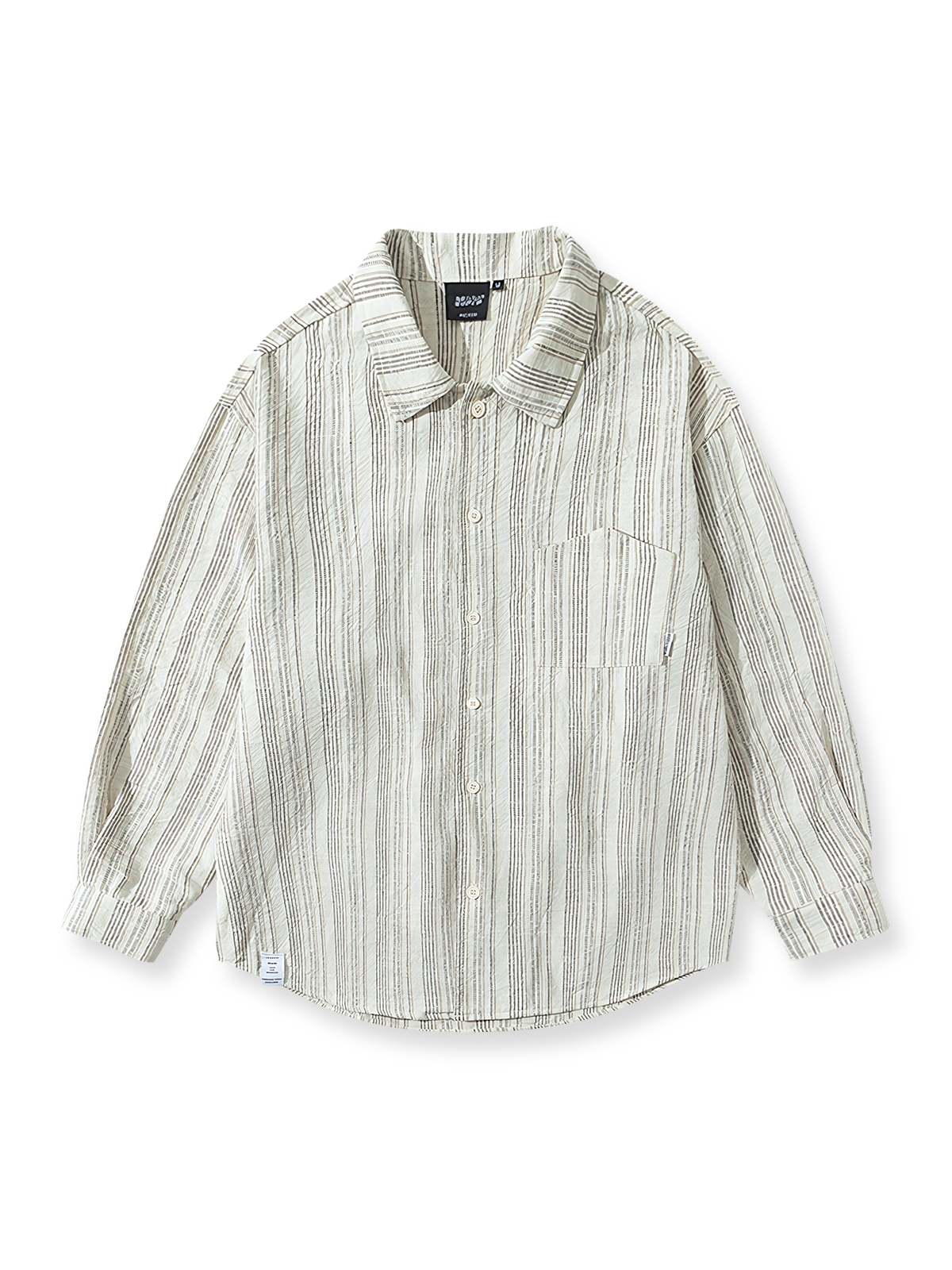 スラブストライプのシャツ