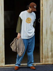 スマイリージャカード ジャージー7分袖T