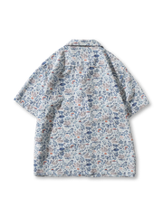 リス&ドングリプリントキューバカラーアロハシャツ