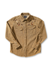 SRVテキサスフラッド刺繍ウエスタンシャツ全体像