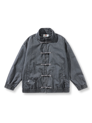 チャイナボタン付きスタンドカラージャケット