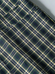 スタンドカラーグリッドチェックシャツ