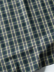 スタンドカラーグリッドチェックシャツ