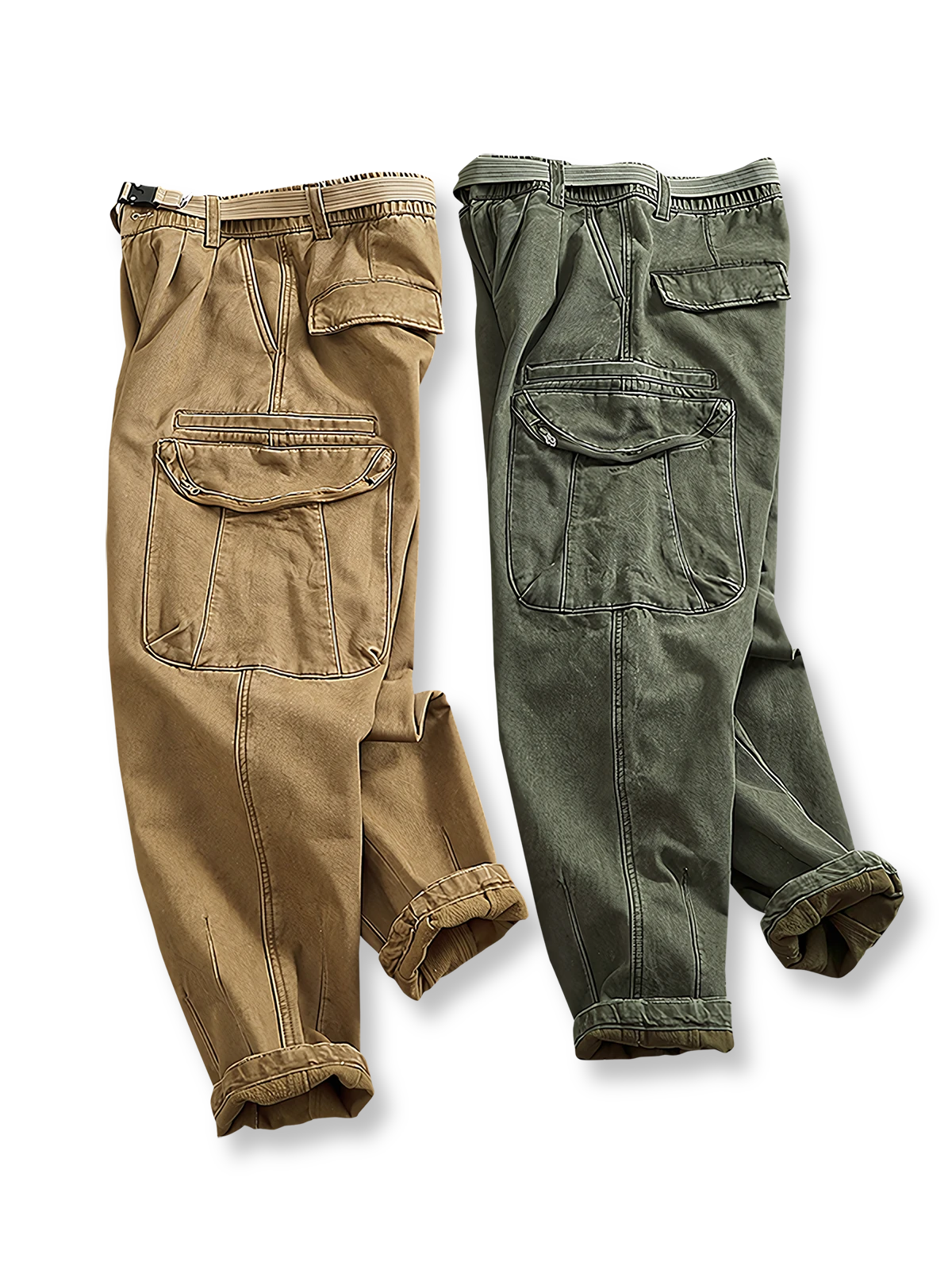 裏起毛と加厚素材で保温性に優れたストレートワークパンツ。