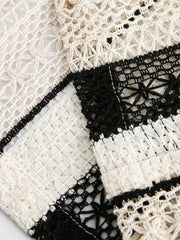 ストライプオープンワークシャツ