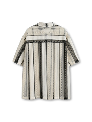 ストライプオープンワークシャツ