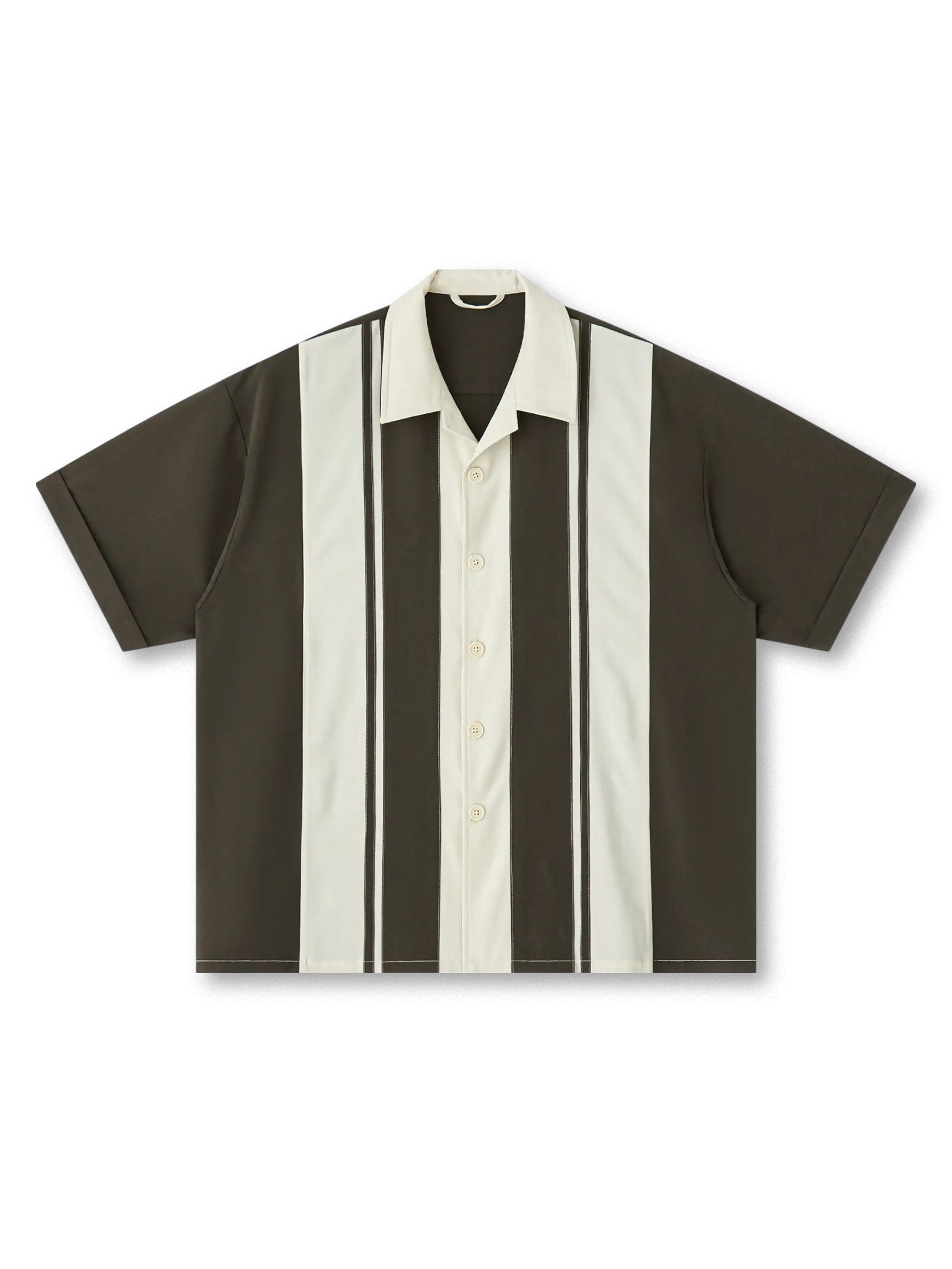 ストライプパネルキューバカラーシャツ正面画像