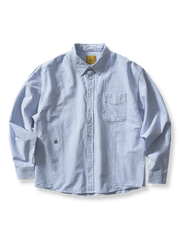 ストライプ柄オックスフォードシャツ