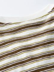 VインサートボーダーポケットTシャツ