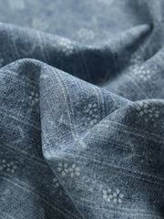 ストライプジャカードデニム五分袖シャツ