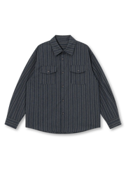 ストライプワークシャツ