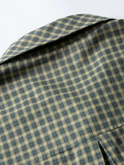 スタッズ付きグリッドチェックシャツ