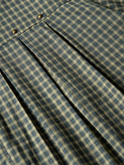 スタッズ付きグリッドチェックシャツ