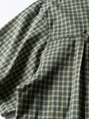 スタッズ付きグリッドチェックシャツ