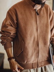 スエード調 ハリントン G9 ジャケット