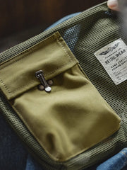 ツインポケットタクティカルメッシュショルダーバッグ