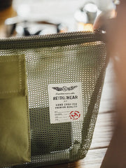 ツインポケットタクティカルメッシュショルダーバッグ