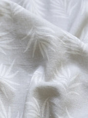 リヨセルコットンリネン パームリーフ ハワイアン古巴襟シャツ