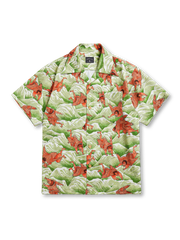 浮世絵「讃岐院派眷属救為朝図」の天狗救助シーンを大胆にプリントしたTENCEL®製アロハシャツ。