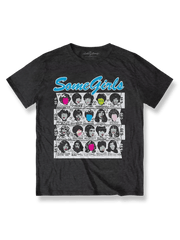 The Rolling Stones Tシャツ前面の『Some Girls』カバーデザイン、ヴィンテージ広告スタイル