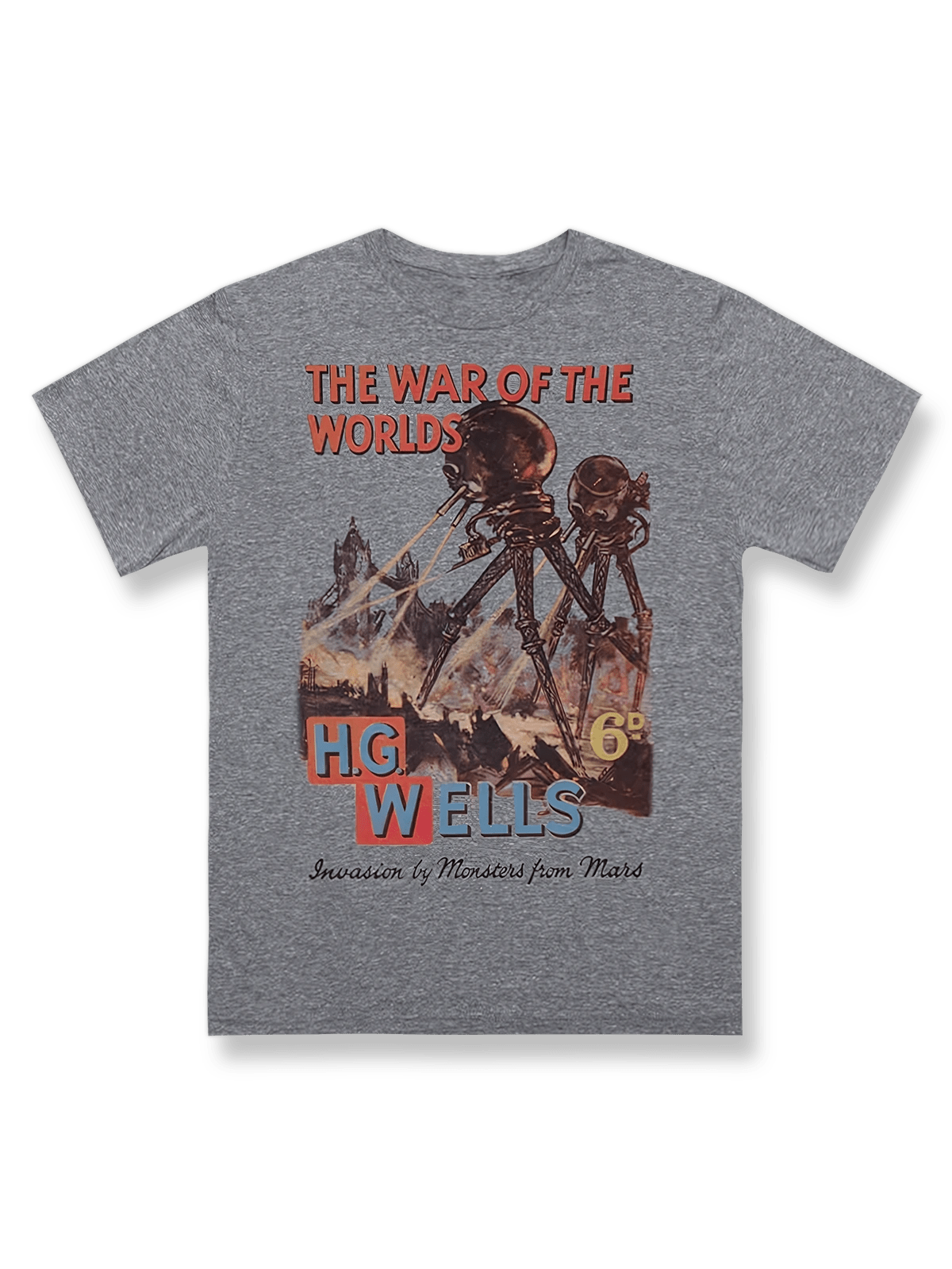製品画像: ウェルズ『The War of the Worlds』Tシャツ正面図