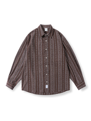 3色展開のストライプ長袖シャツ