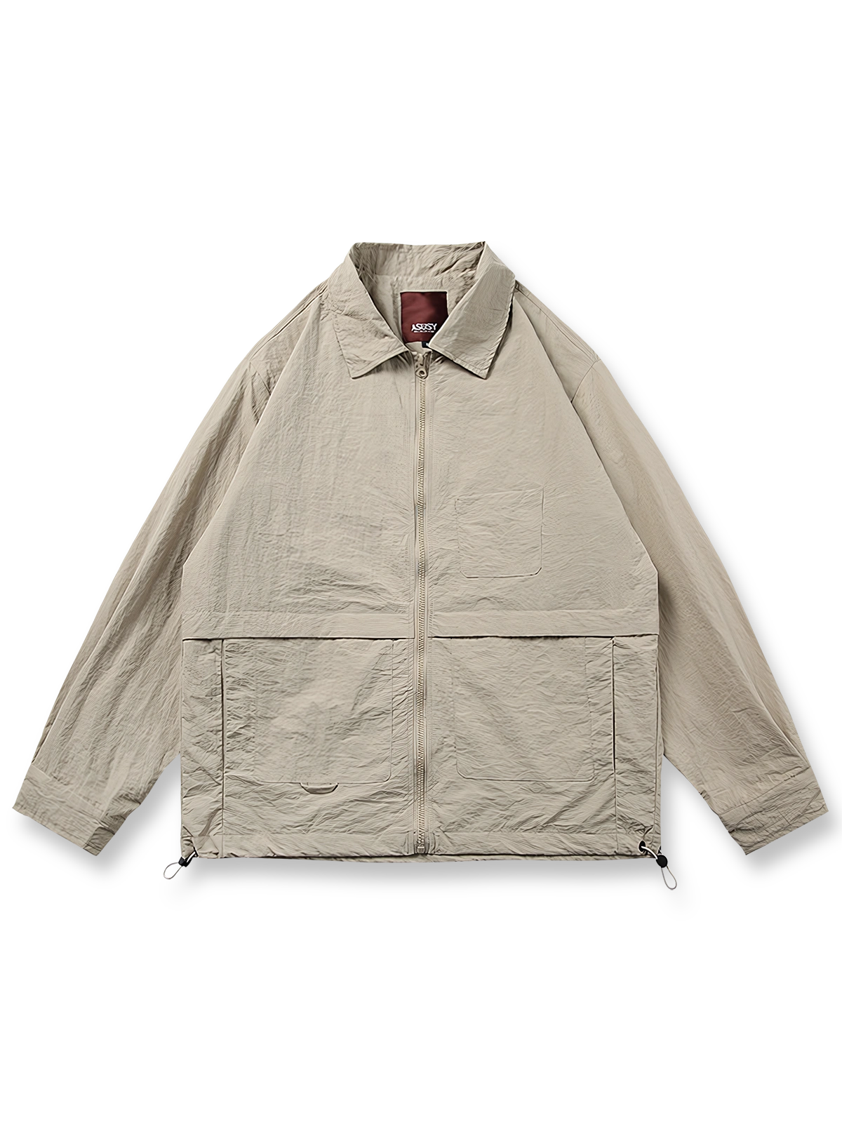 立体多ポケット襟付きジャケット