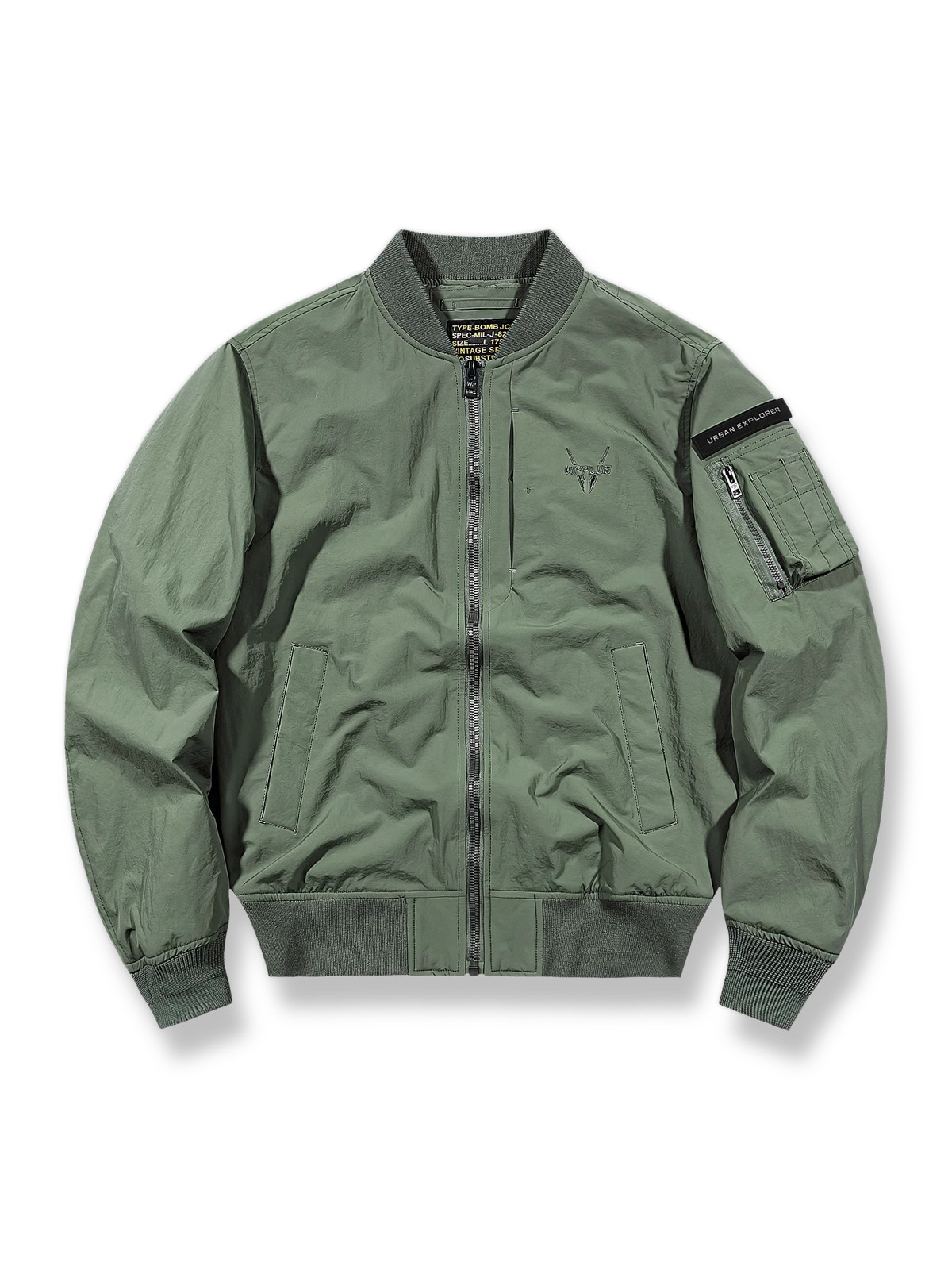 3色刺繍入りフライトジャケット